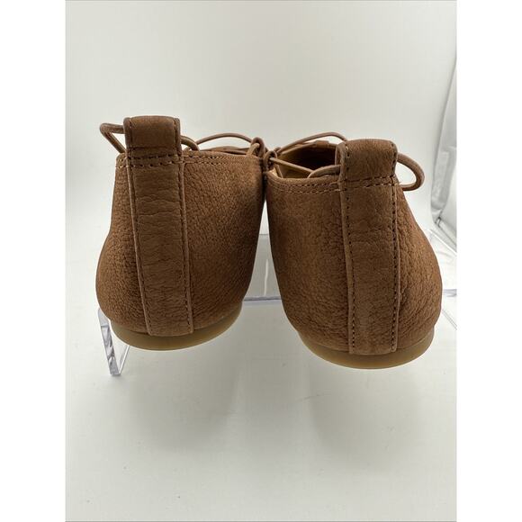 Lucky Brand Women's Aviee Leather Slip-On Lace Up Ballet Flats Brown Size 9 NEW - Picture 5 of 8